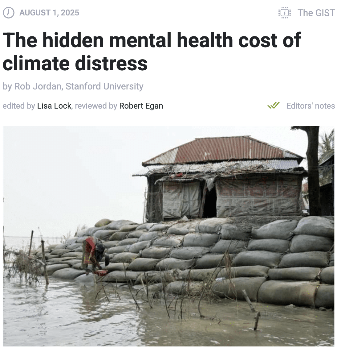 The Hidden Mental Health Cost of Climate Distress