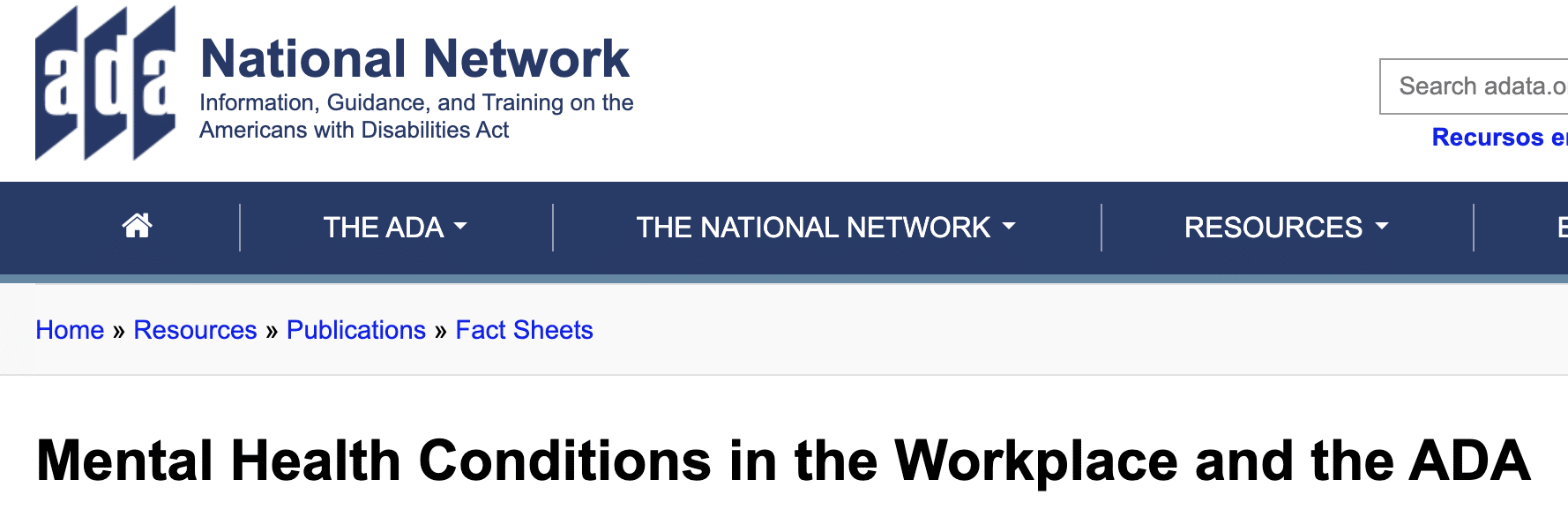 Mental Health Conditions in the Workplace and the ADA