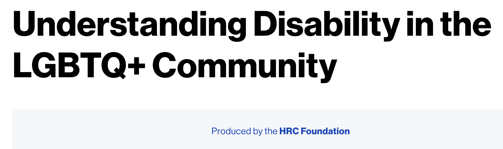 Understanding Disability in the LGBTQ+ Community