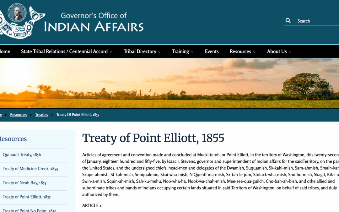 Treaty of Point Elliott, 1855